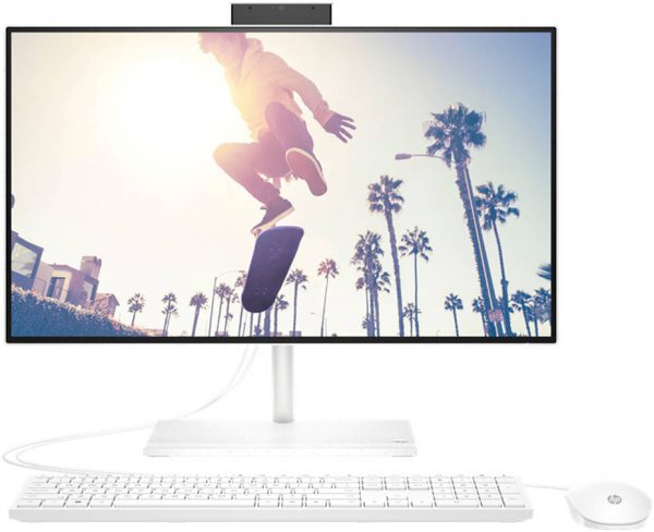 HP AIO 24-CB1023nh 24" FHD TOUCH Desktop, i5-1235U Processor, 8GB RAM, 512GB SSD, Intel Iris® Xe Graphics, DOS, WHITE - Image 3
