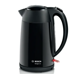 Bosch DesignLine Stainless Steel Cordless Kettle, 1.7 Litres, 3000W - Black