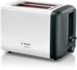 Bosch DesignLine Stainless Steel Compact Toaster, Two Slice, White