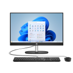 HP AIO 24-CR2027nh 24" FHD TOUCH Desktop, Intel Ultra 7 255U Processor, 8GB RAM, 512GB SSD, DOS, BLACK