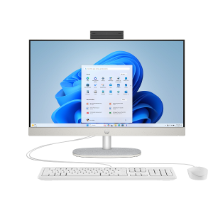 HP AIO 24-cr2030nh 24" TOUCH Desktop, Intel Ultra 5 225U Processor, 8GB RAM, 512GB SSD, DOS, WHITE