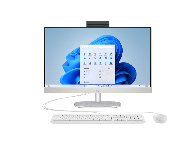 HP AIO 24-cr2030nh 24" TOUCH Desktop, Intel Ultra 5 225U Processor, 8GB RAM, 512GB SSD, DOS, WHITE - Image 1