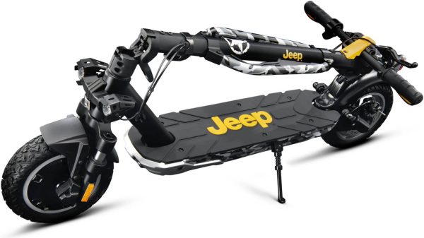 Jeep 2xe Urban Camou Electric Scooter, 45km Range, 25km/h Max Speed, 48V 9.6Ah 461Wh Battery, Cruise Control, LED Lamps, Tubeless Front/Rear Tires, Foldable & Portable, Black - Image 2