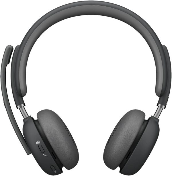 Logitech Zone Wireless 2 Headphone, Team Version with Receiver, AI-powered headset for two-way noise-free calls, Graphite, 981-001152 - Image 3