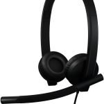 Logitech H570e Wired Headphone Stereo with USB-C Plug, Teams version, Noise-Canceling Mic, Black, 981-001431