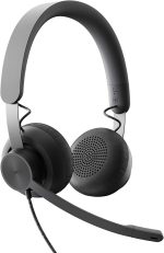 Logitech Zone Wired Headset with Advanced Noise Canceling Mic, UC Version, USB, Graphite, 981-000875 - Image 4