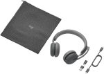 Logitech Zone Wireless 2 Headset, UC Version, AI-powered headset for two-way noise-free calls, Graphite - 981-001311 - Image 5