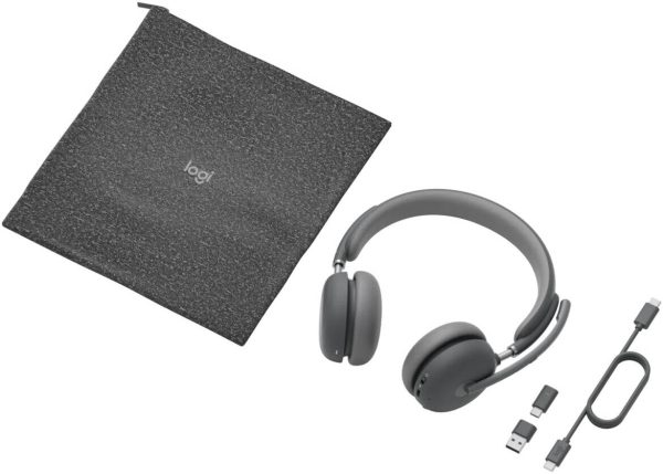 Logitech Zone Wireless 2 Headset, UC Version, AI-powered headset for two-way noise-free calls, Graphite - 981-001311 - Image 5