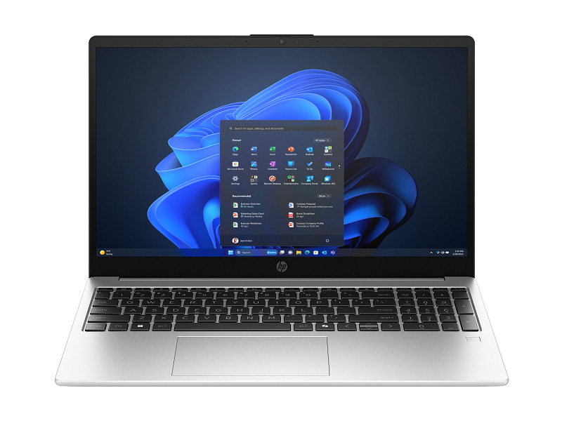 HP 250R G10 Laptops, 15.6" FHD Display, Intel Core 3 100U Processor, 8GB DDR4 Memory, 512GB SSD Storage, Turbo silver - Image 1