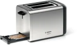 Bosch DesignLine Stainless Steel Compact Toaster, Two Slice, Silver - Image 2