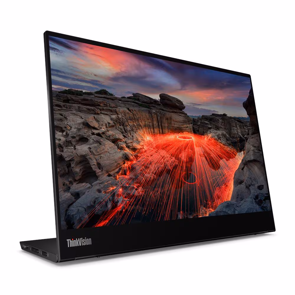 Lenovo ThinkVision M14t Gen 2 Monitor, 14" 2240x1400 IPS display, 6 ms response time, 10-point capacitive touch panel, Raven Black