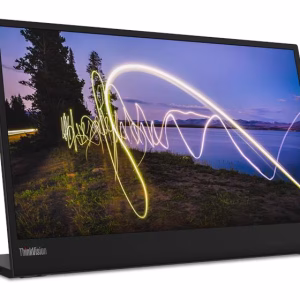 Lenovo ThinkVision M15 Monitor, 15.6" FHD (1920x1080) IPS display, Anti-glare 16:9, 6 ms response time, Raven Black