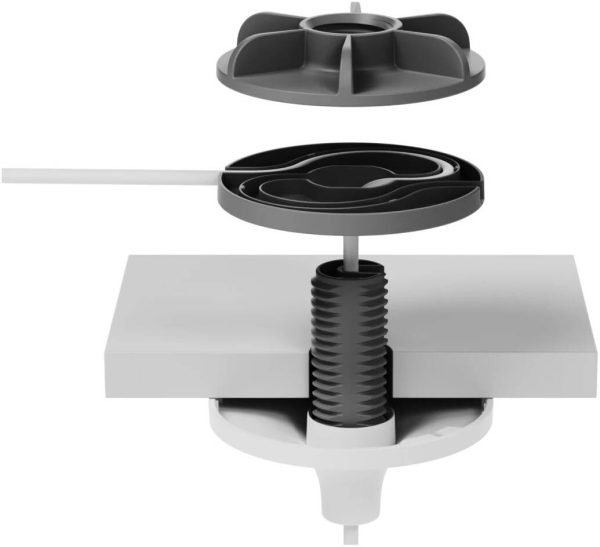 Logitech Mic Pod Pendant Mount, Ceiling pendant mount for Rally Mic Pod microphones, White | 952-000123 - Image 2