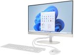 HP AIO 24-cr2032nh 24" FHD NON-TOUCH Desktop, Intel Ultra 5-225U Processor, 8GB RAM, 512GB SSD, DOS, WHITE - Image 3