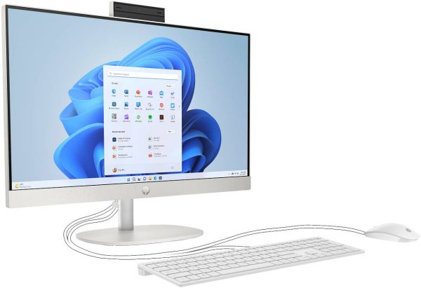 HP AIO 24-cr2032nh 24" FHD NON-TOUCH Desktop, Intel Ultra 5-225U Processor, 8GB RAM, 512GB SSD, DOS, WHITE - Image 2