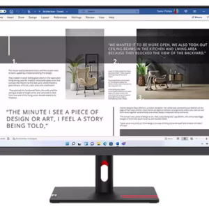 Lenovo ThinkVision S27i-30 27" FHD Monitor, IPS panel, 99% sRGB, 75Hz refresh rate, Black