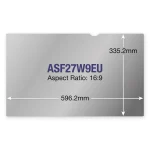 Targus Privacy Screen 27"W (16:9), Works with touch screens and dual screens, Blue light filter, ASF27W9EU - Image 3