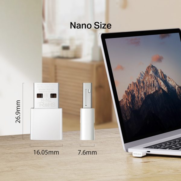Mercusys MA30N AC1300 Nano Wireless Dual Band USB Adapter, White - Image 2