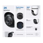 TP-Link Tapo C510W Outdoor Pan/Tilt Security WiFi Camera, White - Image 2
