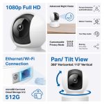 TP-Link Tapo C202 Pan/Tilt Home Security Camera, White - Image 4
