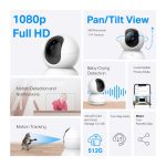 TP-Link Tapo C200 Pan/Tilt Home Security Wi-Fi Camera, White - Image 2