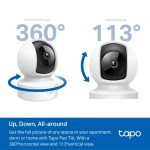 TP-Link Tapo C202 Pan/Tilt Home Security Camera, White - Image 9