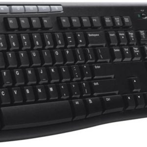 Logitech MK270 Wireless Keyboard and Mouse Combo for Windows, 2.4 GHz Wireless, Compact Wireless Mouse, 8 Multimedia and Shortcut Keys, PC/Laptop, English/Arabic, Black, 920-004519