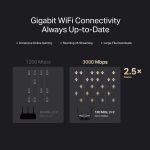 Mercusys MR80X AX3000 Dual-Band Wi-Fi 6 Router, Black - Image 5