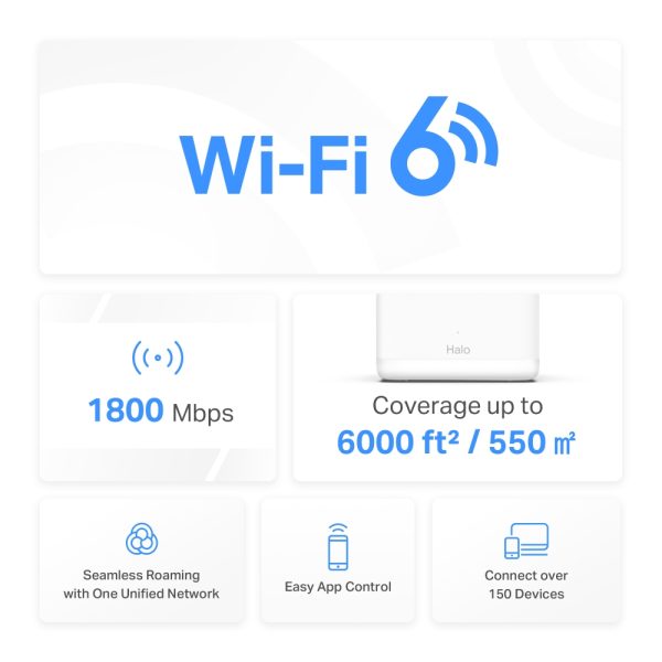 Mercusys Halo H60X AX1500 Whole Home Mesh WiFi 6 System, White - Image 3