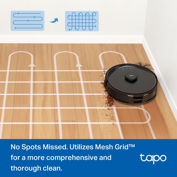 TP-Link Tapo RV30 Max 5300Pa Hyper Suction Robot Vacuum & Mop, Black - Image 10