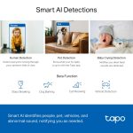 TP-Link Tapo C220 Pan/Tilt AI Home Security Wi-Fi Camera, White - Image 8