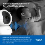 TP-Link Tapo C200 Pan/Tilt Home Security Wi-Fi Camera, White - Image 5