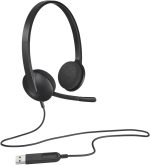 Logitech H340 Wired Headset, Stereo Headphones With Noise-Cancelling Microphone, Usb, Pc/Mac/Laptop - Black, 981-000475 - Image 5