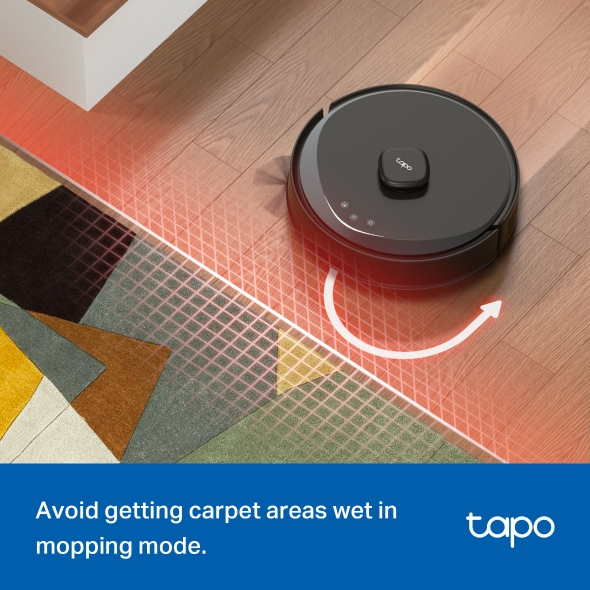 TP-Link Tapo RV30 Max 5300Pa Hyper Suction Robot Vacuum & Mop, Black - Image 7