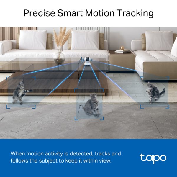 TP-Link Tapo TC72 Pan/Tilt AI Home Security Wi-Fi Camera, White - Image 8