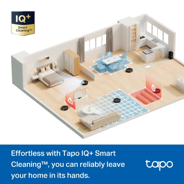 TP-Link Tapo RV30 Max 5300Pa Hyper Suction Robot Vacuum & Mop, Black - Image 6