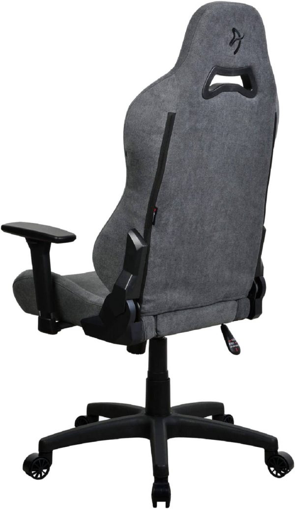 Arozzi Torretta Series Soft Fabric Gaming Chair, 3D Armrests, 120 kg Weight Capacity, Two soft support pillows for your head and back, Recline the backrest up to 165°, Ash, TORRETTA-SFB-ASH2 - Image 4