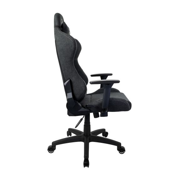 Arozzi Torretta Soft Fabric Material Gaming Chair, 3D Armrests, Adjustable Lumbar Pillow, 120kg Weight Capacity, Dark Gray, TORRETTA-SFB-DG2 - Image 2