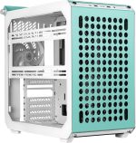 Cooler Master QUBE 500 Flatpack Macaron Small High Airflow Mid-Tower ATX Customizable Gaming PC Case, Tempered Glass, Vertical GPU Mount, USB-C, Carrying Handle, Gem Mini, Q500-DGNN-S00