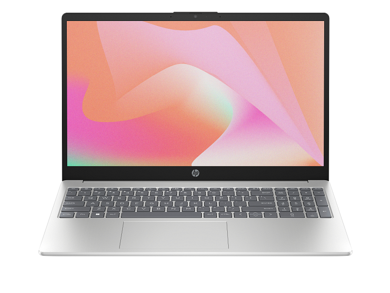 HP 15-fd1134nia 15.6" FHD Laptop, Intel® Core™ 3 100U Processor, 8GB RAM, 512GB SSD, SHARED DOS, Natural Silver - Image 1