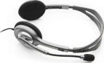 Logitech H110 Stereo Wired Headset, 3.5mm dual plug, Silver, 981-000271 - Image 2