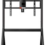 AZTECH FD580 Heavy-Duty Trolley Stand for 55″ to 100″ Displays, Up to 120KG Weight Capacity, Black, AZT-FD580