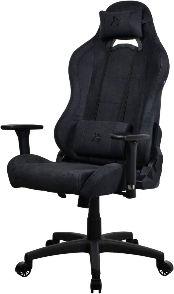 Arozzi Torretta Series Supersoft Material Gaming Chair, 3D Armrests, Adjustable Lumbar Pillow, 120kg Weight Capacity, Pure Black, TORRETTA-SPSF-PBK - Image 3
