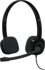 Logitech H151 Wired Headset, Stereo Headphones With Rotating Noise Cancelling Microphone, 3.5 mm Audio Jack, In Line Controls, Pc/Mac/Laptop/Tablet/Smartphone Black, 981-000589 - Image 2