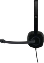 Logitech H151 Wired Headset, Stereo Headphones With Rotating Noise Cancelling Microphone, 3.5 mm Audio Jack, In Line Controls, Pc/Mac/Laptop/Tablet/Smartphone Black, 981-000589 - Image 4