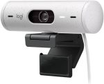 Logitech Brio 500 Full HD 1080p webcam with light correction, auto-framing, Off White, 960-001428