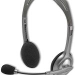 Logitech H110 Stereo Wired Headset, 3.5mm dual plug, Silver, 981-000271