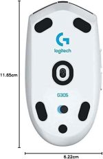Logitech G305 Lightspeed Wireless Gaming Mouse, HERO Sensor, 12,000 DPI, Lightweight, 6 Programmable Buttons, 250h Battery Life, On-Board Memory, Compatible with PC/Mac - White, 910-005292 - Image 5