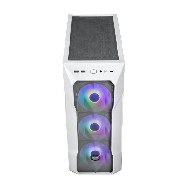 Cooler Master TD500 Mesh V2 Computer Case, ARGB & PWM Hub Included, Type C Connector, Top Removable, 3 x 120mm ARGB Fans, 360mm Radiator Support, Gaming Case, White, TD500V2-WGNN-S00 - Image 2