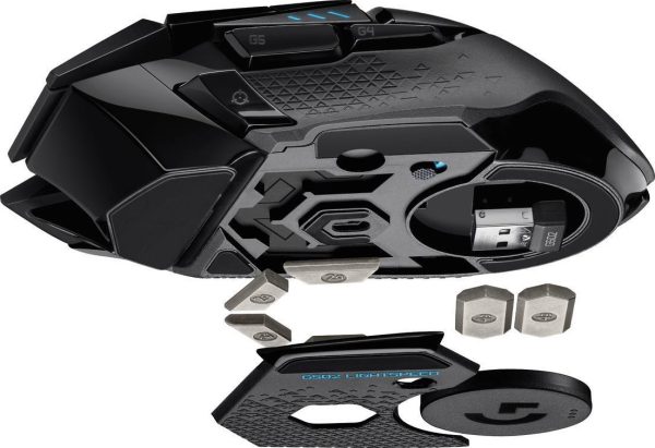 Logitech G502 LIGHTSPEED Wireless Gaming Mouse, HERO Sensor, 25.6K DPI, Black, 910-005568 - Image 5